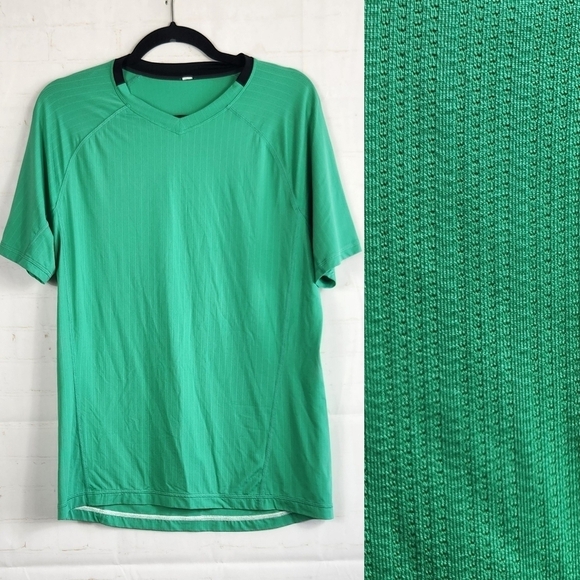 lululemon athletica Other - Lululemon Men’s Athletic Focus V Performance Short Sleeve T-Shirt Green Medium